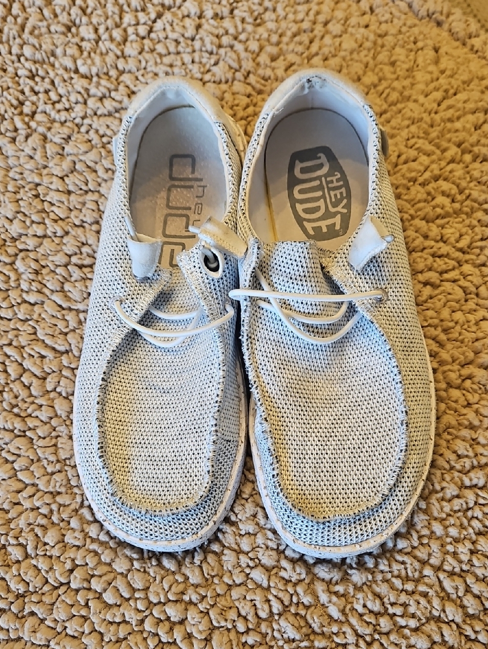 Hey Dude Knit Slip-On Shoes in Light Gray